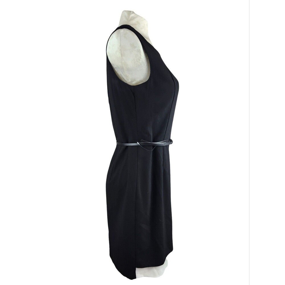 Saks Fifth Avenue Black Label Colorblock Sheath Dress Black Ivory NWT 10 - Picture 8 of 9